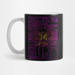 Nairobi, Kenya City Map Typography - Neon Mug